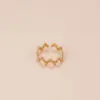 Wholesale PVD Coated Pentagram Geometric 304 Stainless Steel Modern Style Waterproof Non Tarnish Open Ring