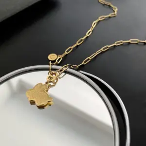 01-A2 Titanium Steel Bunny Necklace