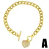 Wholesale Fashion Heart-shape Copper Inlaid Zircon Bracelet Wholesale
