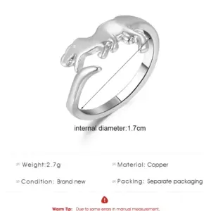 Wholesale Copper Plating Dinosaur No Inlaid Copper Rings
