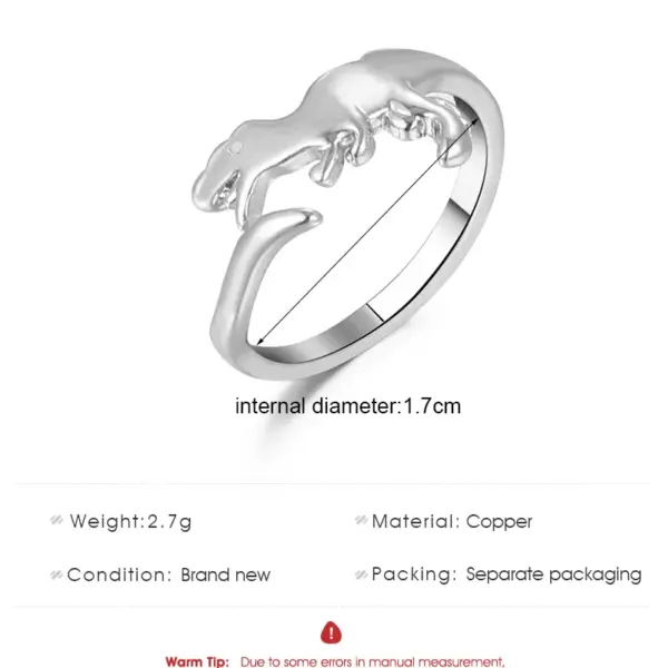 Wholesale Copper Plating Dinosaur No Inlaid Copper Rings