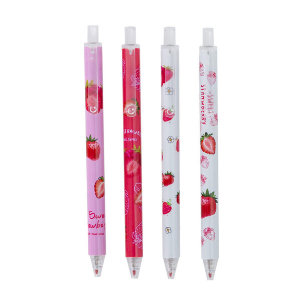 Wholesale Cute and sweet strawberry click gel pen