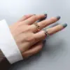 Wholesale PVD Coated Real Gold Plated 18K Gold Geometric 304 Stainless Steel Fashion Waterproof Non Tarnish