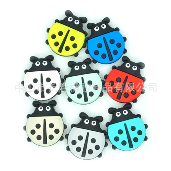 Wholesale Environmentally Friendly Silicone Ladybug Beads, Food Grade Animal Teether Beads, Cute Silicone Teether Loose Beads