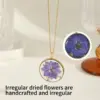 Wholesale Ion Plating (IP) 18K Gold Plated Dried Flower 304 Stainless Steel Casual Elegant Pendant Necklace