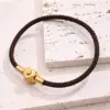 Casual Simple Style Classic Style Simple Solid Color 304 Stainless Steel Wire Rope 18K Gold Plated Bracelets In Bulk