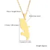 Wholesale Map Map Of Martinique 201 Stainless Steel 304 Stainless Steel Vintage Style 304 Stainless Steel Pendant Necklace