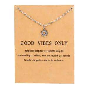 Gold Card Silver Necklace