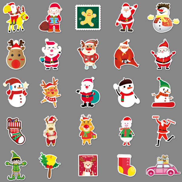 Wholesale 50 pcs/pack Christmas Cartoon Graffiti Personality Stickers