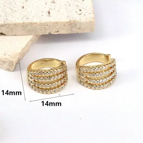 Wholesale 1 Pair Elegant Streetwear Geometric Plating Inlay Copper Artificial Pearls Zircon 18k Gold Plated Ear Studs
