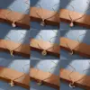 Fashion Round Titanium Steel Inlay Zircon Pendant Necklace