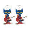 Wholesale Earrings Guitar Cat Elephant Puppy Cute Earrings Accessories