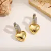1 Pair Elegant Formal Romantic Star Heart Shape Plating Inlay Brass Zircon 18K Gold Plated Drop Earrings
