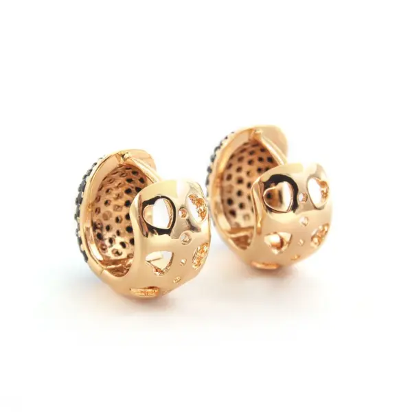 Simple Style Circle Copper Zircon 18K Gold Plated Gold Plated Earrings