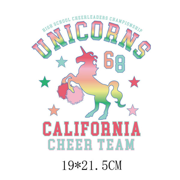 Wholesale Cartoon Unicorn Heat Transfer Print