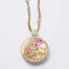 Wholesale Copper Locket Necklace For Women Featuring Zircon Inlay In Elegant Box Design