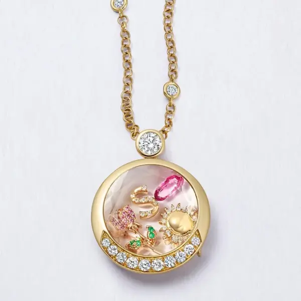 Wholesale Copper Locket Necklace For Women Featuring Zircon Inlay In Elegant Box Design