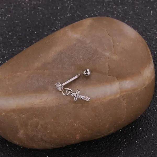 316L Stainless Steel Copper Ear Cartilage Rings & Studs Flower Waterproof Non Tarnish Surgical Steel Women'S