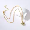 New Style Copper Plating 18k Gold Devil's Eye Pendant Necklace