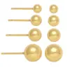 Wholesale 1 Pair Basic Simple Style Round Copper Plating 18k Gold Plated Ear Studs