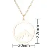 Wholesale Jewelry Fashion Mountain 201 Stainless Steel 18K Gold Plated Stainless Steel Necklaces