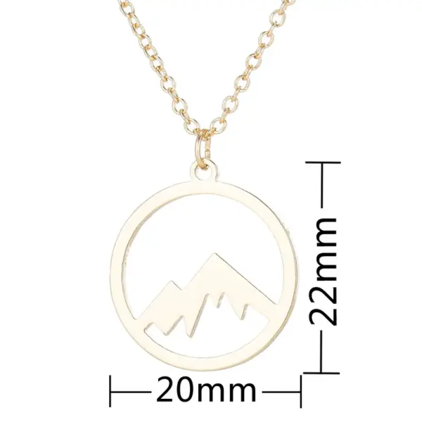 Wholesale Jewelry Fashion Mountain 201 Stainless Steel 18K Gold Plated Stainless Steel Necklaces