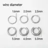 304 Stainless Steel Circle Simple Style Classic Style Earrings