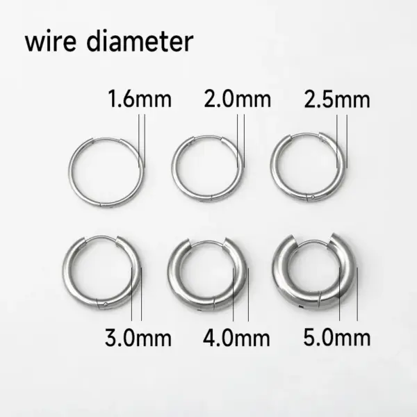 304 Stainless Steel Circle Simple Style Classic Style Earrings