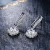Wholesale Fashion Square Inlaid Zircon Copper Drop Earrings Wholesale