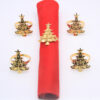 Wholesale Hotel Creative High-End Exquisite Christmas Tree Napkin Ring Buckle Table Decorations Hotel Table Setting Manufacturer