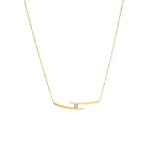 B39 Six-Claw Diamond Gold Necklace