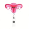 oly-b01e9509937b0c9cc0d3da4cd434b00b Wholesale Acrylic Uterus Love Clothes Needle Mask Easy Pull Buckle Easy Pull Doctor Nurse Retractable Badge Reel