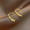 Wholesale 304 Stainless Steel Irregular PVD Coated 18K Real Gold Plated 18K Gold Simple Style Waterproof Non Tarnish Plating Drop Earrings