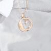 Wholesale Vintage Moon and Star Zircon Pendant Necklace