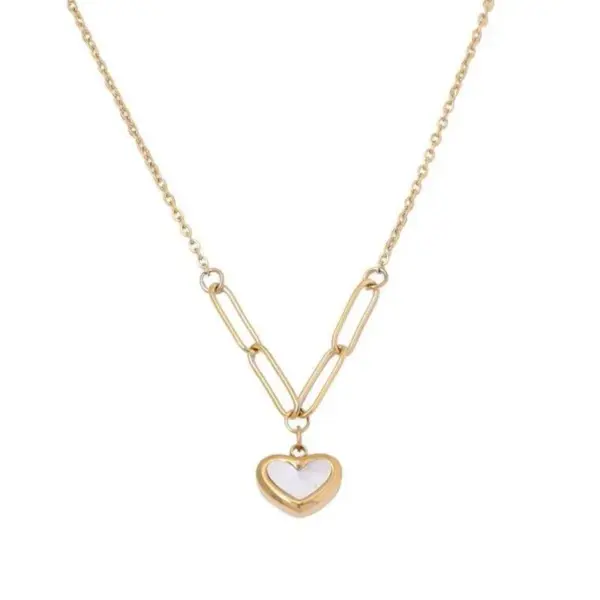 Wholesale Retro Heart Shape Titanium Steel Plating Pendant Necklace 1 Piece