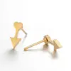 PVD Coated Real Gold Plated Heart Shape Flower Stainless Steel Simple Style Waterproof Non Tarnish Ear Studs