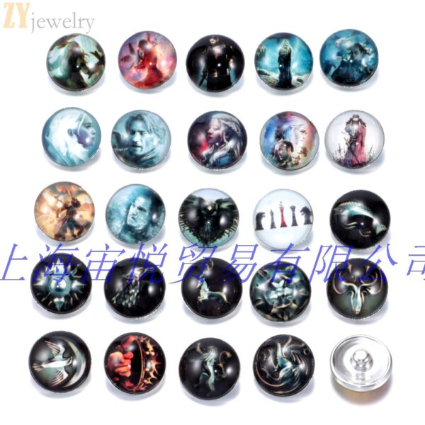 Wholesale Foreign trade jewelry four-button leather bracelet Europe and the United States hot diy bracelet pendant crystal jewelry accessories manufacturers spot