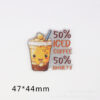 Wholesale New loose powder cross-border cartoon letter drink love bag jewelry acrylic pin DIY patch accessories