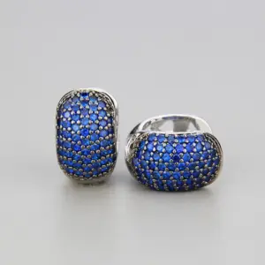 EA12-9 Silver-Plated Blue Zirconium