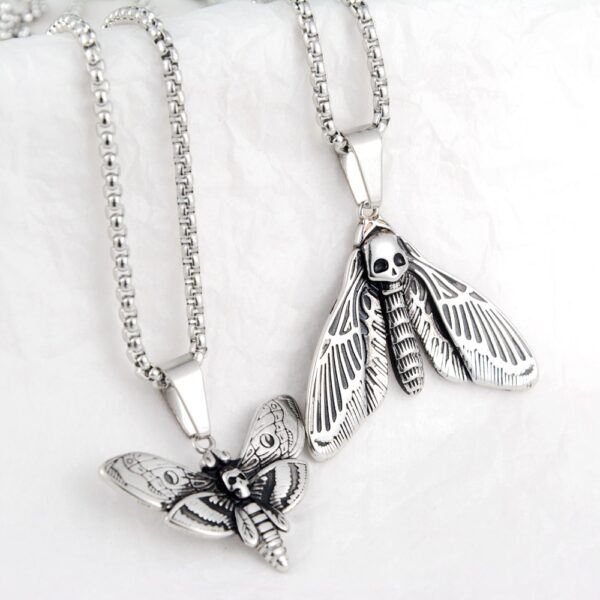 Wholesale Hip Hop Titanium Steel Butterfly Pendant Necklace