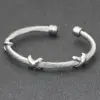 Wholesale Hip-hop Retro Color Block Titanium Steel Polishing Bangle