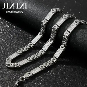 Steel Color Necklace 8mm*60cm / Stainless Steel S.STEEL