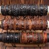 Wholesale 20Pcs/30Pcs/50Pcs Retro Simple Pu Leather Braided Bracelet Retro Bracelet