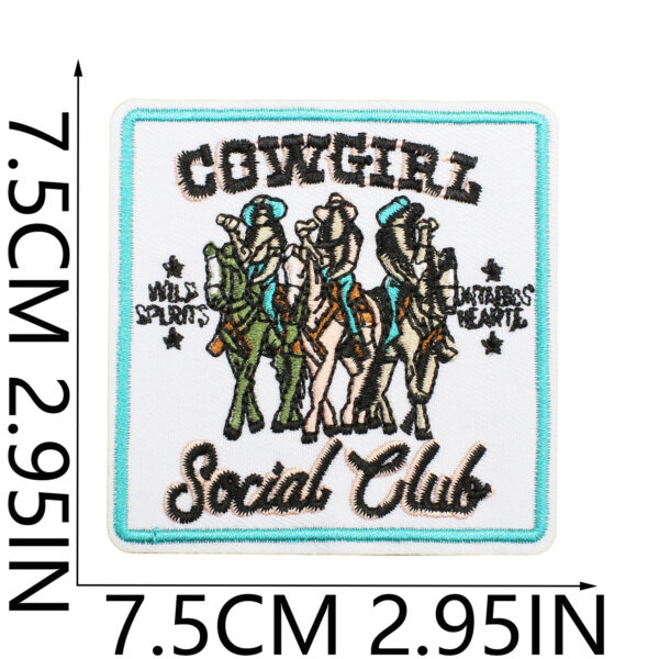 oly-b064296b8be639743a7e5f429b1bb10e Wholesale Western Denim Element Embroidered Zhang Zi Square Computer Embroidered Cloth Sticker Double Gun Denim Girl Patch Patch Ironing