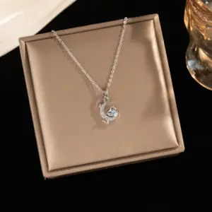 Silver, Heart and Moon Combination Design