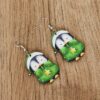 Wholesale Cute Penguin Dwarf Wooden Earrings for Christmas Party