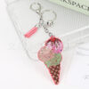 Wholesale Colorful diamond studded ice cream keychain