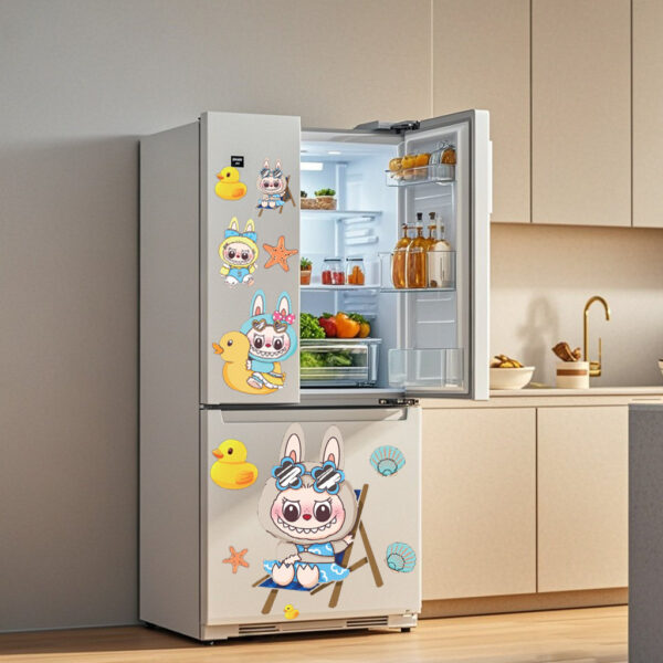 Wholesale New Hot-Selling Labubu Creative Handbook Stickers Cute Kidsren's Cartoon Embossed Kindergarten Reward Decorative Stickers