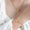 Wholesale 304 Stainless Steel Geometric PVD Coated 18K Gold Plated Real Gold Plated IG Style Simple Style Waterproof Non Tarnish Plating Gold Bracelets Earrings Necklace