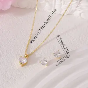Heart-Shaped Zircon Set